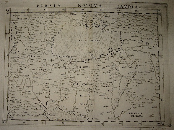 Ruscelli Girolamo (1504-1566) Persia nuova tavola 1574 Venezia 